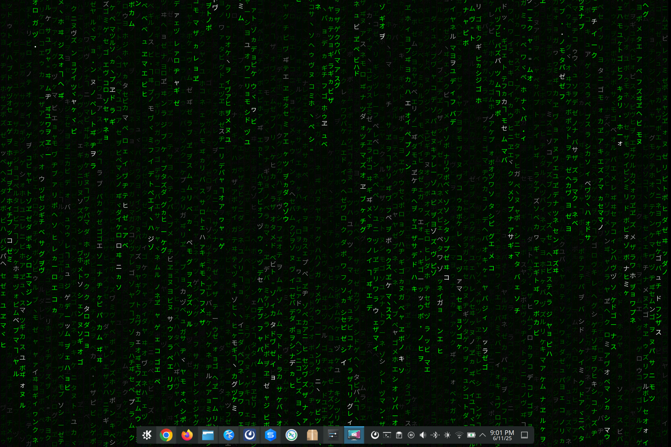 Matrix Code Rainfall Background for KDE Plasma 6
